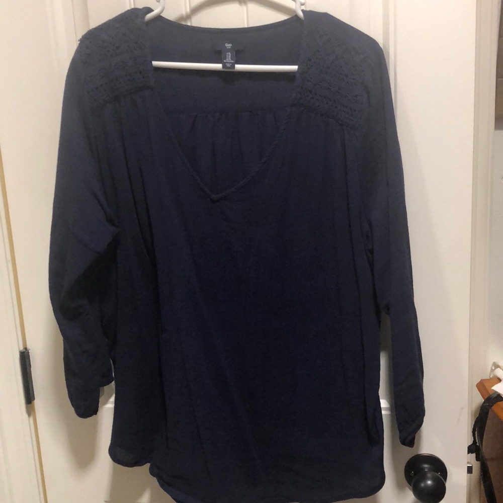 Gap navy size XL 3/4 sleeve top